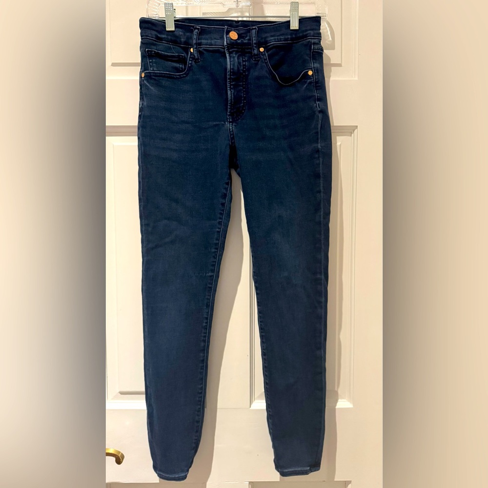 EXPRESS Mid Rise Dark Wash Skinny Jeans – Size 6 Regular - Picture 5 of 16